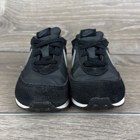 Nike Waffle Trainer 2 Toddler Boy Sz 8 Black Silver Green Low Lace Up Sneakers - Picture 2 of 10